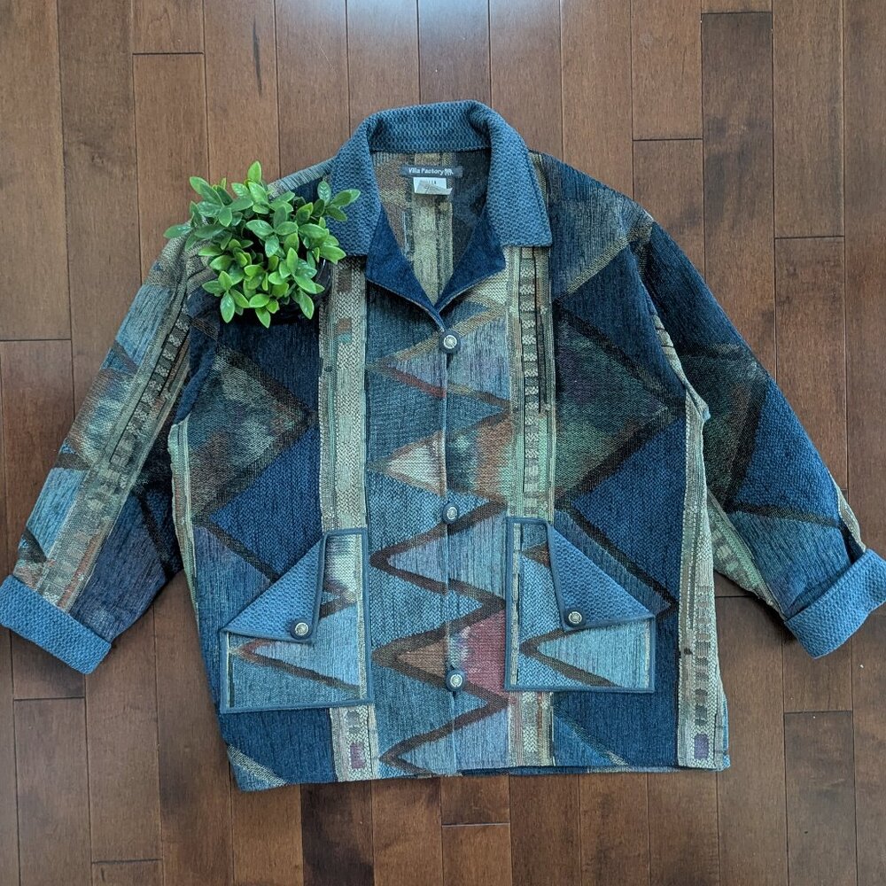 Aztec Patchwork Vintage Jacket - image 1